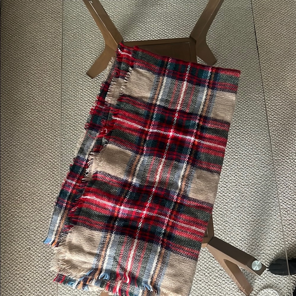 Plaid Women's Skirt - Red and Tan